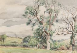 Alec Wiles (British, bo. 1924) - Views of Southampton - Two watercolours - The larger 27.