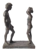 * Kenneth Carter (English, 1928-2007), a resin group of two nudes, Peter Cooper and Susan Cooper,