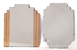 Two Art Deco wall mirrors,