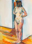 D. Stanley (British, Contemporary) - Study of a nude girl - Oil on canvas - 54.5 x 39.