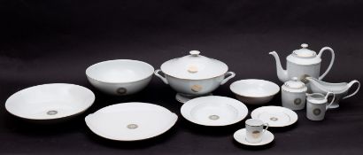 A Limoges porcelain dinner, tea and coffee service, for twelve settings,