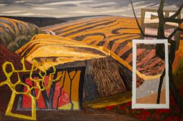 Brian Chugg (British, 1926-2003) - Abstract composition in brown,