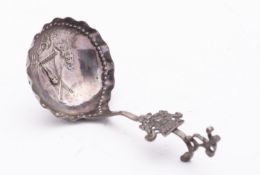 A Dutch silver spoon, stamped mark, the