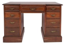 An Edwardian mahogany breakfront pedesta