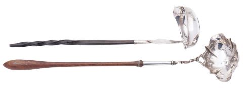 A George III silver punch ladle by I S &