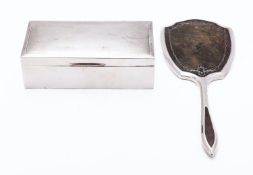 A mid 20th century silver cigarette cask