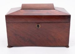 A Regency mahogany caddy, early 19th cen