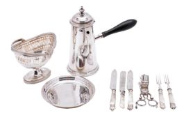A group of silver plated items; comprisi