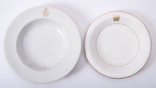 An Admiralty ironstone soup bowl, maker