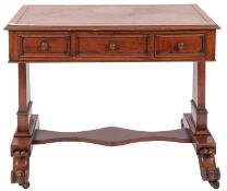A William IV mahogany writing table, cir