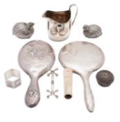 A group of silver and silver plate; incl