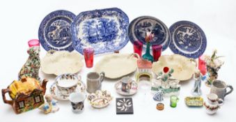A mixed group of ceramics and glass, inc