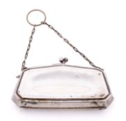 A Victorian silver and mother of pearl f