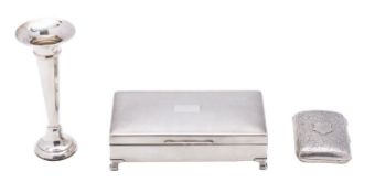 A mixed group of silver and silver plate