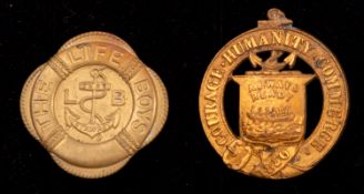 A 19th century Life Boat cap badge, the