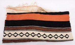 A vintage Mexican Serape blanket, 124x24
