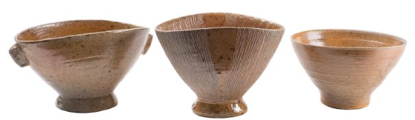 *Sarah Watson [b.1945] three stoneware b