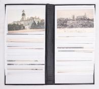 Postcard album; of mostly tinted cards o
