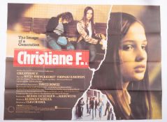 A UK quad film poster for 'Christiane F.