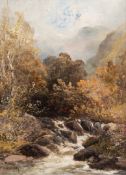 William Widgery (British, 1822-1893) - 'Sharpetor Rock on the Teign' Oil on canvas - 29 x 21.