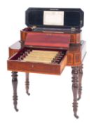 A Swiss rosewood table cylinder musical box,