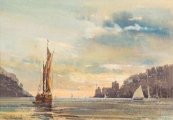 Ray Balkwill (British, b. 1948) - Out of Dartmouth - Watercolour - 25 x 35.