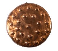 A tinned copper egg pan, second half 19th century; of shallow circular form,