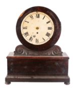 A late-Regency mantel clock having an eight-day duration,