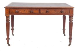 A Victorian mahogany rectangular library writing table,