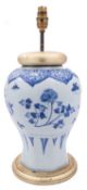 A Chinese blue and white baluster vase,