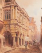 British School, early 20th Century - Guildhall, Exeter - Pencil and watercolour on paper - 36 x 29.