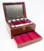 A Victorian mahogany dressing case,