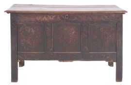 A West Country oak coffer, possibly Devonshire,
