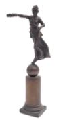 A Grand Tour souvenir patinated metal model of a Nike,