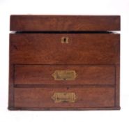 A mahogany and brass mounted apothecary's box,