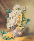 Valentine Bartholomew (British 1799-1879) - Still life of Azealas in a vase - Watercolour - 41.