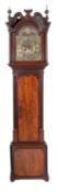 A late-Georgian mahogany moonphase longcase clock the eight-day duration movement striking the
