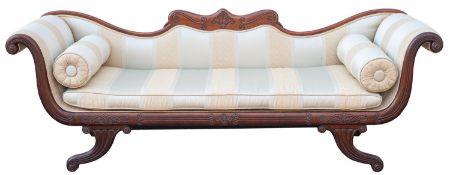 A Regency mahogany and upholstered sofa,