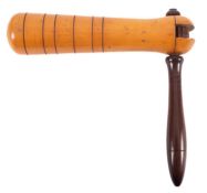 A 19th Century/Early 20th Century treen bird scarer, of rattle type.