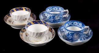 WITHDRAWN A pair of Chamblerlains (Worcester) porcelain cups and saucers,