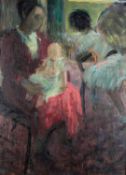 French School, late 19th Century - Scene in a café,