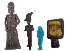 Two Billy and Charleys - one being in the form of a leaden Medieval King, 15cm high,