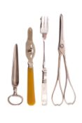 A pair of plated grape scissors, 'The Golden Plough Orange Knife Pat. No.
