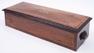 A Swiss rosewood cased musical box,