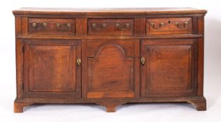 An oak and elm dresser,