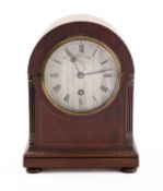 A mahogany Georgian bracket clock the eight-day duration,