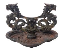 A George IV cast iron bootscrape,