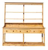 A substantial pine dresser,