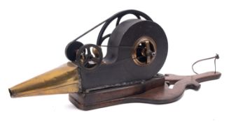 A set of George III metal and mahogany mounted peat bellows, possibly Irish,