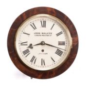 John Walker, London, a mahogany wall clock having an eight-day duration,